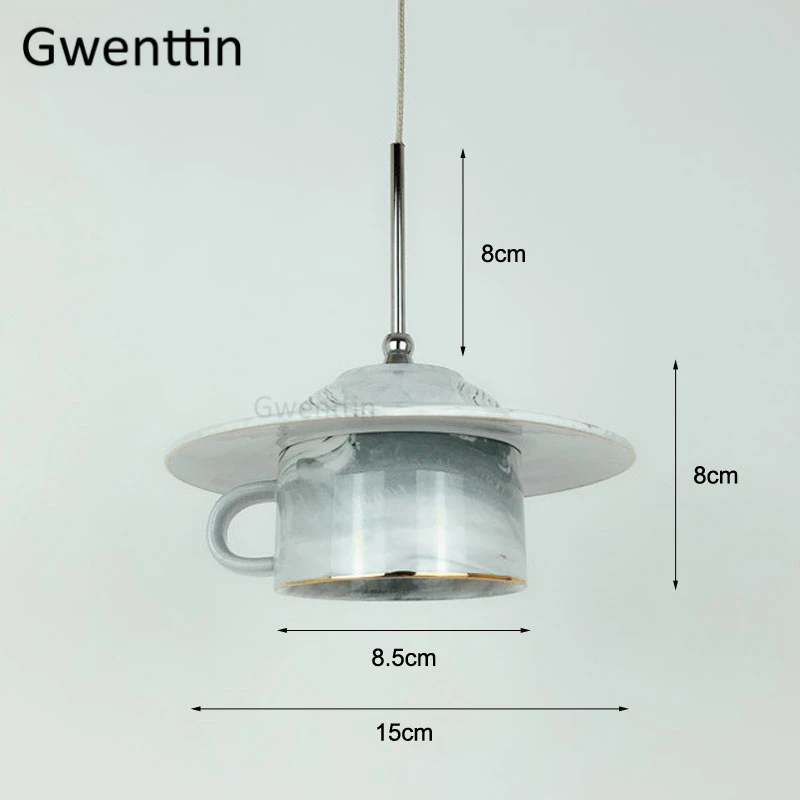 Керамическая Подвесная лампа в скандинавском стиле для кофейной чашки