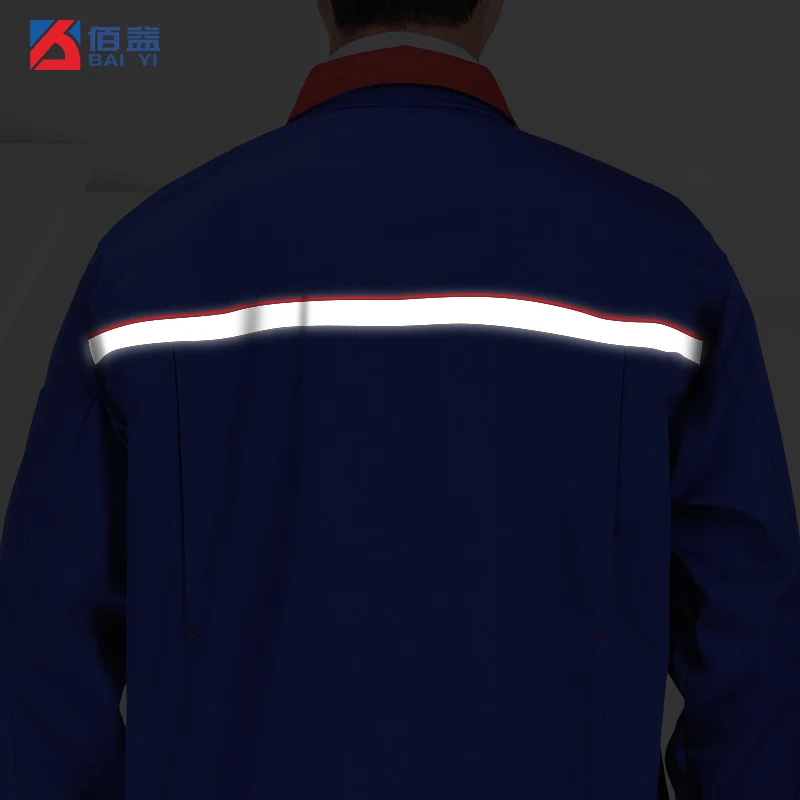 

Working Clothes Workwear Suits Uniform Reflective Anti-Static workshop Men Women Long Sleeves Workmen Top Pants