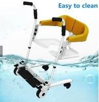 free shipping house use wheel chair wheelchair silla de ruedas bath shower closestool toilet wheelchairs for elderly disabled
