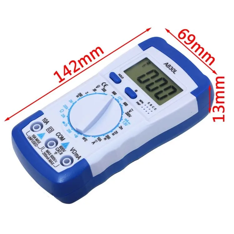 A830L ЖК-цифровой мультиметр DC AC диодный измеритель напряжения Freguency мульти тест er Вольт Тест er тестовый ток