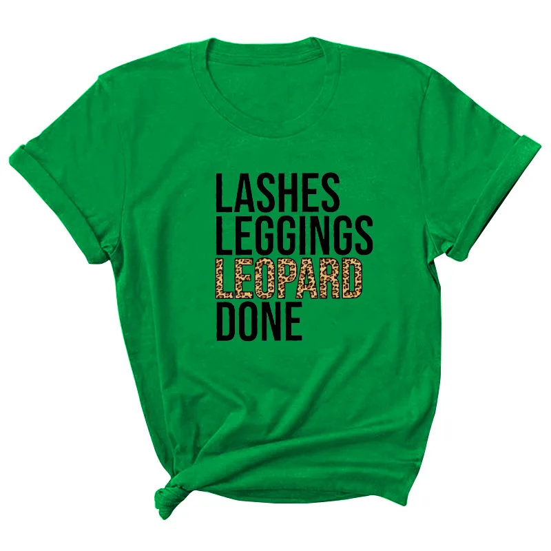 

LEIOARD DONE Letter Print Women T Shirt Short Sleeve O Neck Loose Women Tshirt Ladies Tee Shirt Tops Clothes Camisetas Mujer