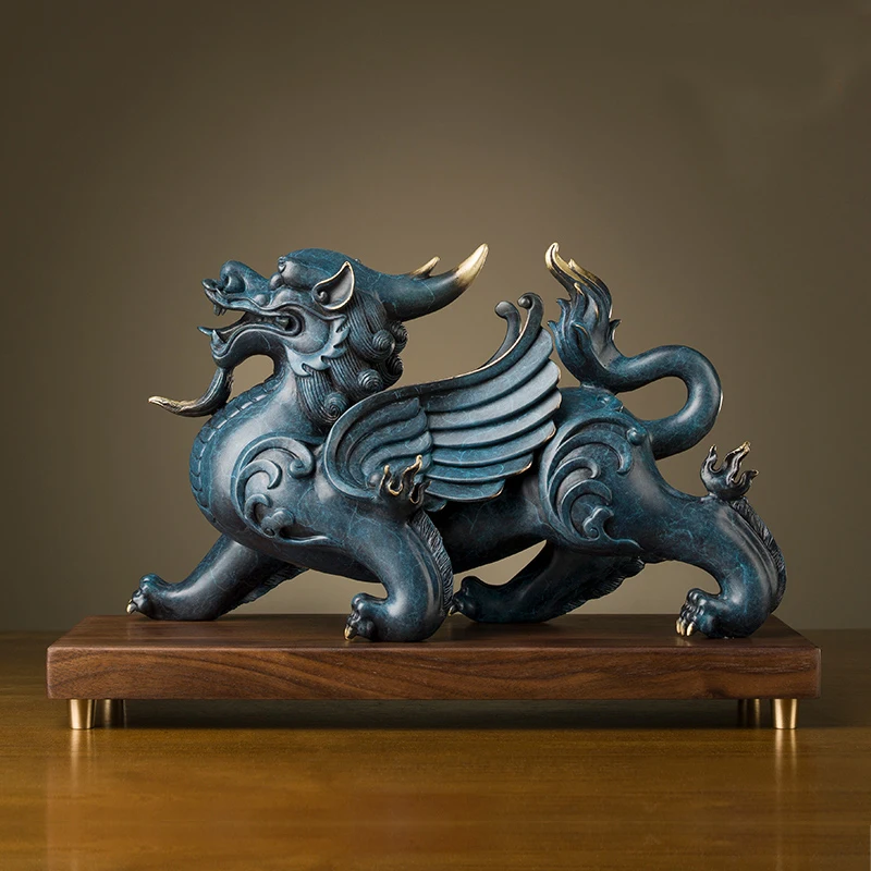 Billig Große 2021 Home Shop Unternehmen SHOP Maskottchen Talisman Bringen Reichtum Geld GLÜCK Drachen PI XIU BRONZE Skulptur FENG SHUI Statue