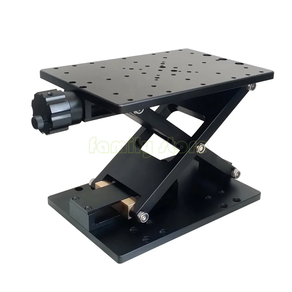 

carrying 25kg, stroke 120 mm minimum adjustment amount 5μ,PT-SD410 Z-axis precision manual lifting table / hand sliding table