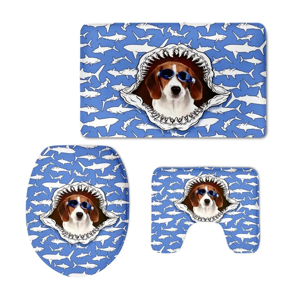 Набор крышек для унитаза туалетный коврик U-Образный Коврик милая собака в