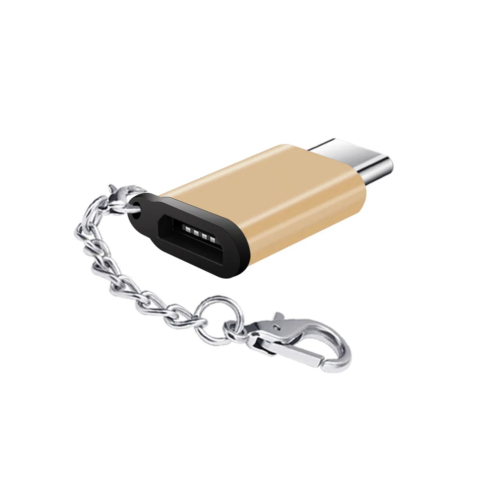 Micro USB Кабель-адаптер Micro USB Мужской к type-C Женский конвертер USB OTG адаптер данных для samsung Xiaomi huawei - Цвет: Gold