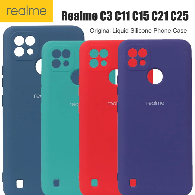 Чехол для Oppo Realme C21 чехол C3 C11 C15 C25 высокое качество жидкий силикон мягкий ТПУ