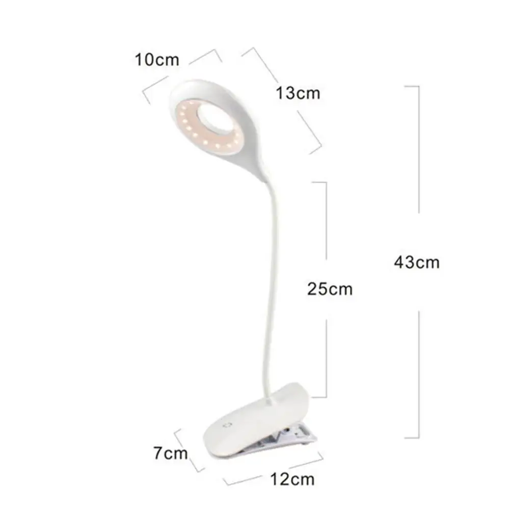 

Household Desk lamp USB Rechargeable Table Lamp With Desk Reading Protection Clip T8Q4 Book lamp LED Eye Table Bed Light Ni B8N3