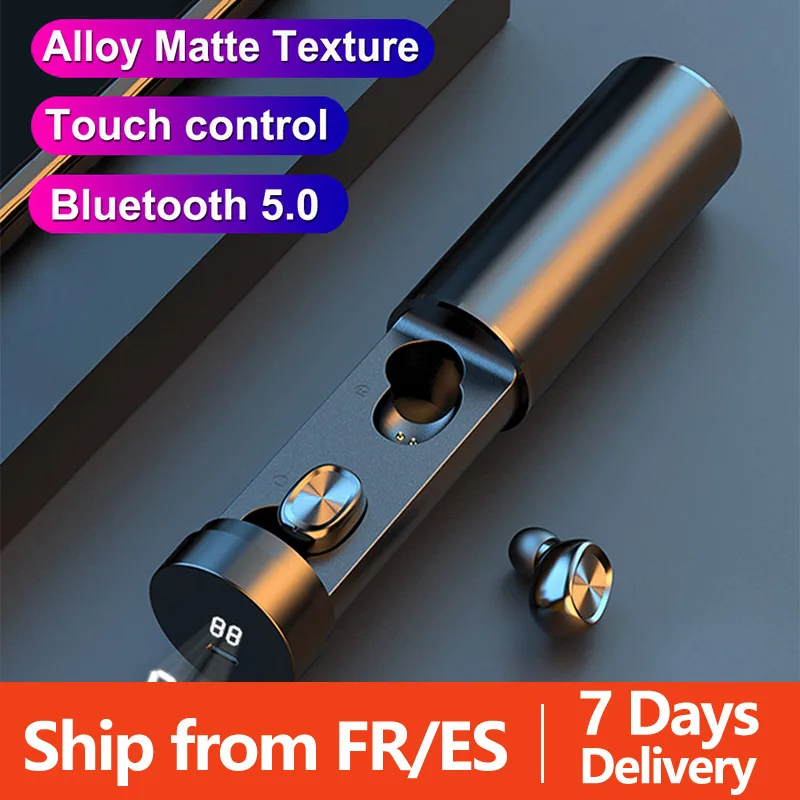 Наушники вкладыши TWS наушники Bluetooth Сенсорный Управление светодиодный Мощность