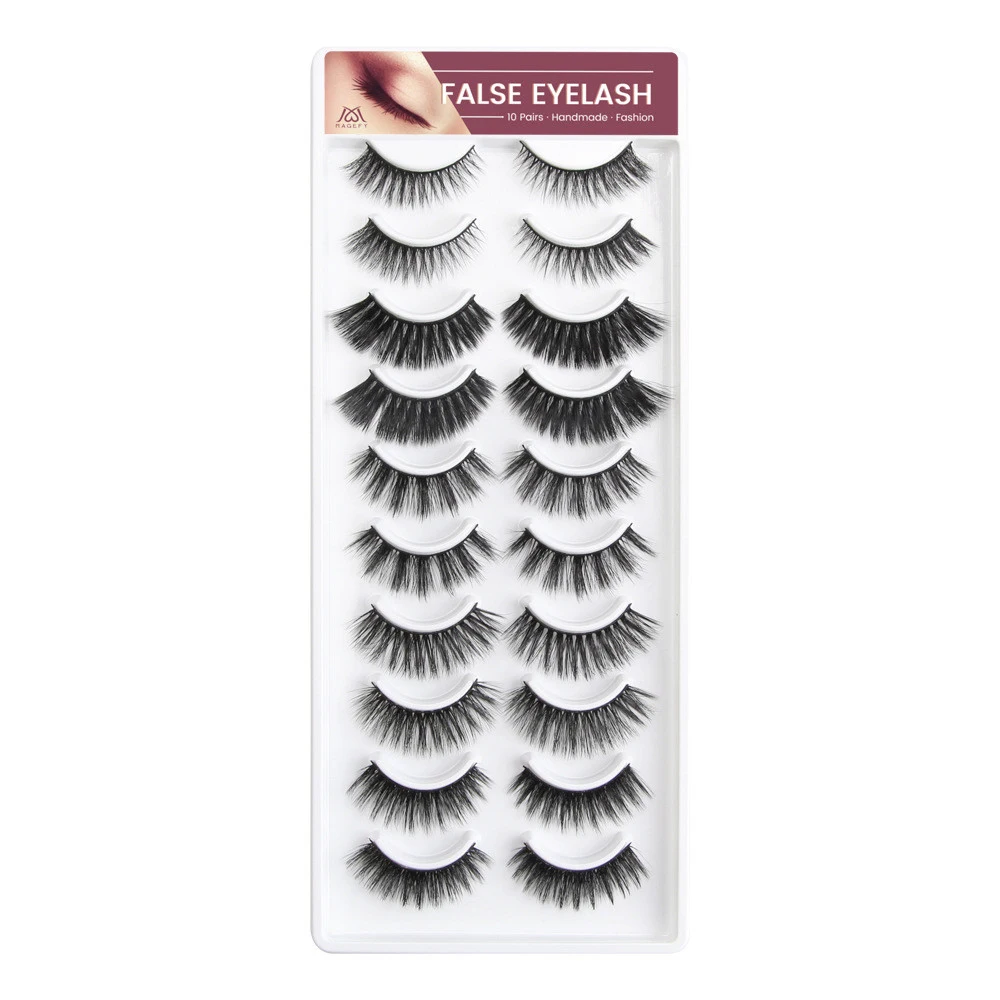 Новинка 2019 года 10 пар 100% натуральные норковые ресницы 3D накладные 3d мягкие для