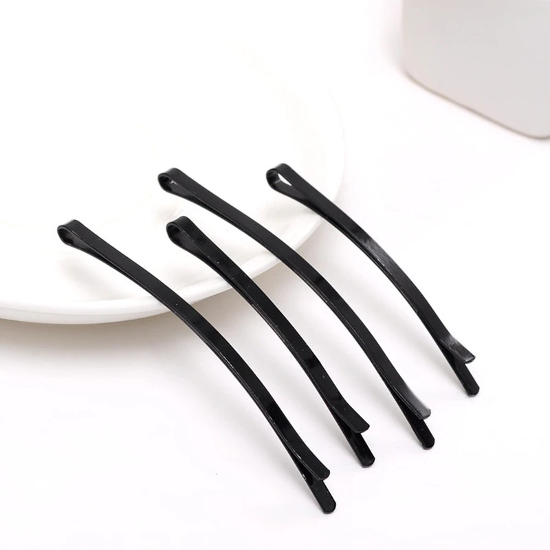 12Pcs 8.5cm Black Hairpins For Women Hair Clip Lady Bobby Pins Invisible Wave Hairgrip Barrette Hairclip Hair Clips Accessories