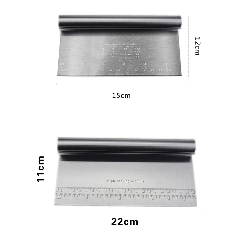

Stainless Steel Dough Scraper Multi-functional Pizza Cake Chopper DIY Fondant Pastry Scraper Cutter Kitchen Baking Tools
