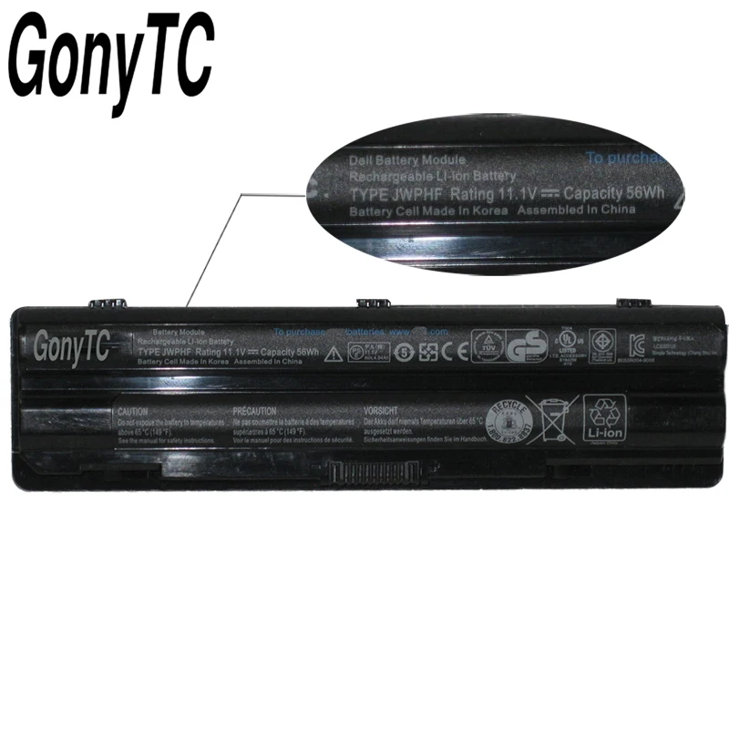 Оригинальный аккумулятор JWPHF J70W7 R795X WHXY для ноутбука Dell XPS 14 15 17 L401X L402X L501X L502X L701X L702