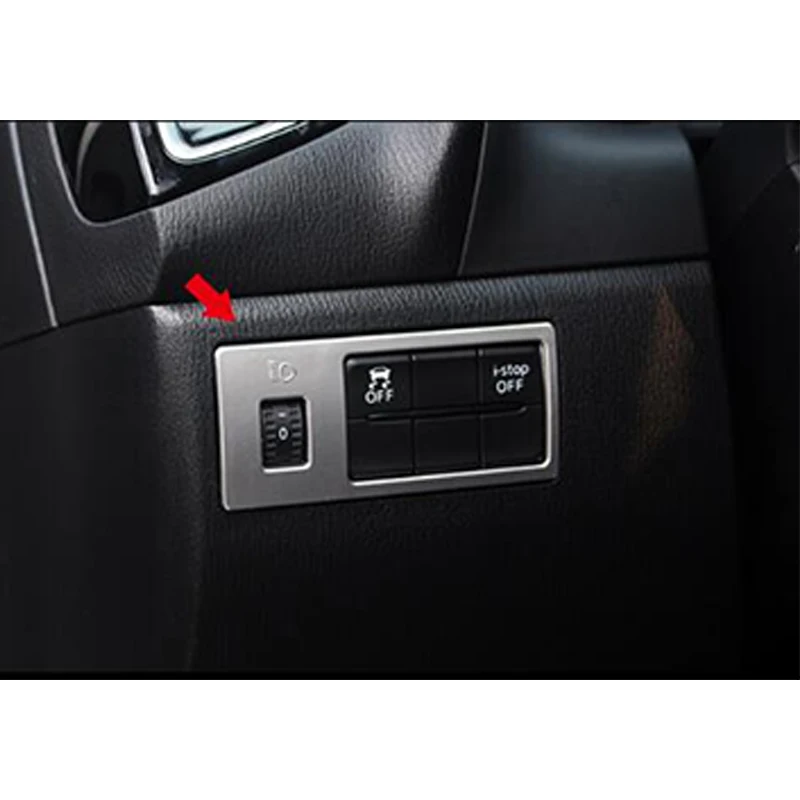 ABS хром для Mazda 2 Demio DL Sedan DJ Hatchback LHD 2015 2016 2017 переключатель автомобильной фары ESP