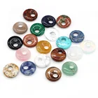 Бусы из круглого натурального камня бусины модные с большими отверстиями, кулоны А-свободные бусины для женщин ювелирные изделия делая, сделай сам, ювелирное изделие ожерелье подарок Размеры 18 мм отверстие 5,5 мм