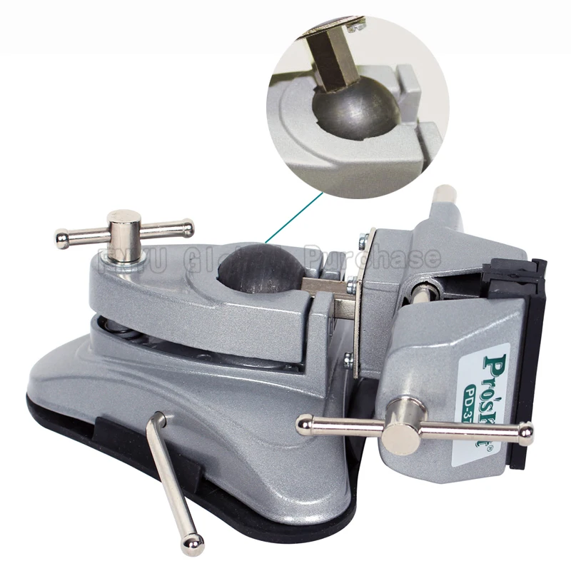 Suction cup Dowel Jig holding pliers pro'skit PD-376 360 ° fixing circuit board wood engraving electronic service tools | Инструменты