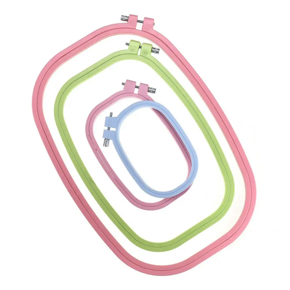 

Reliable 4Pcs/Set High Quality Lightweight Plastic Square Hoops Portable for Household