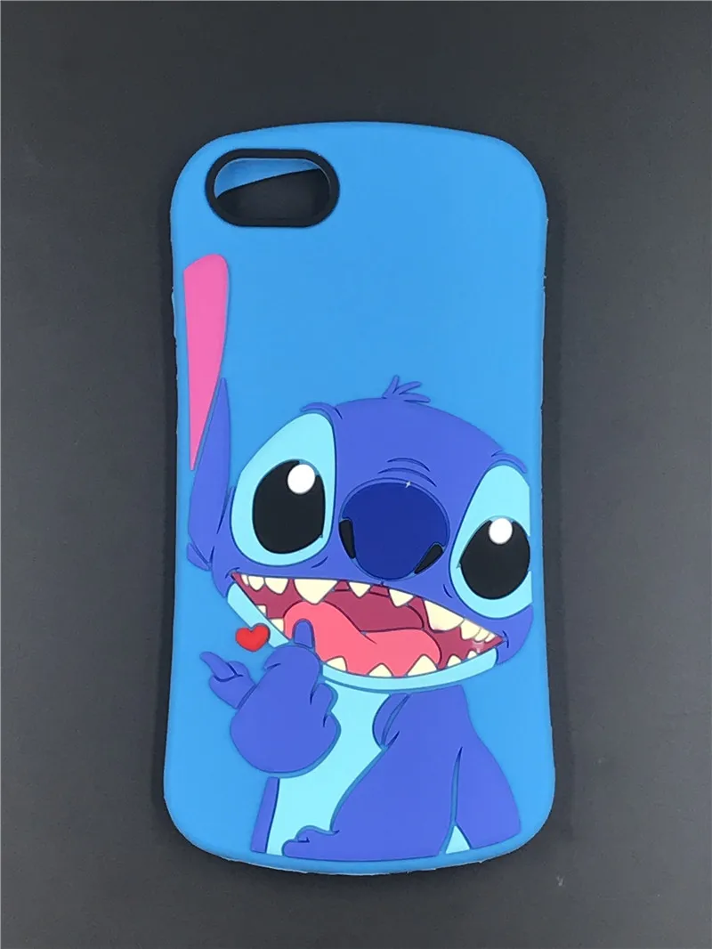 17 Для iPhone 4, 4S, 5, 5S, SE, 6, 6s, 7, 8 Plus, X, XR, XS Max, милый 3D мультяшный Кот, Ститч, Минни, Модный мягкий силиконовый чехол для телефона, чехол - Цвет: 17
