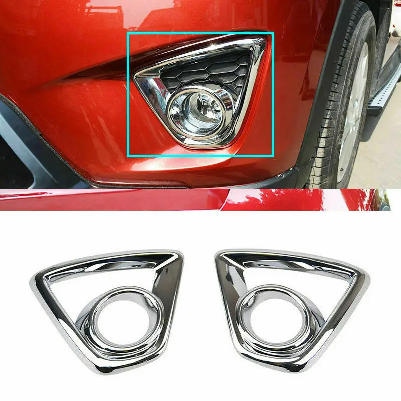 

Внешний декор, хромированный ABS чехол для передней противотуманной светильник, отделка для Mazda CX-5 2013-2014, автомобильный значок