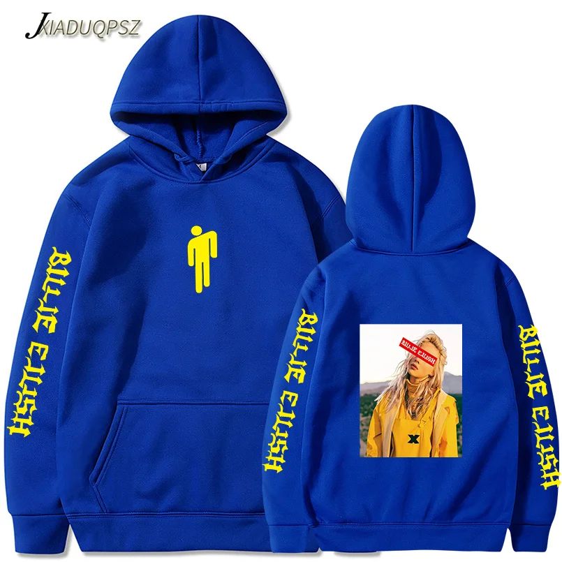 Новое поступление года; толстовка Billie Eilish с принтом для мальчиков и девочек; свитер Harajuku; повседневные толстовки; Лидер продаж; толстовки Kpop; 3XL - Цвет: WM62 Blue