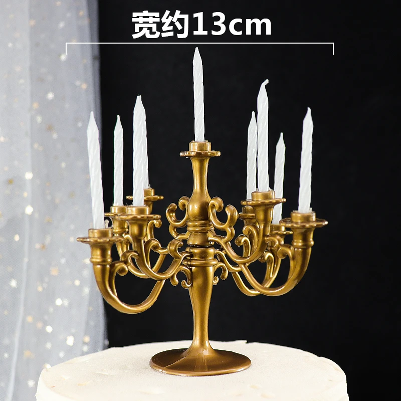 Детский душ вечеринка день рождения торт свечи для торта Topper двойной пластиковый