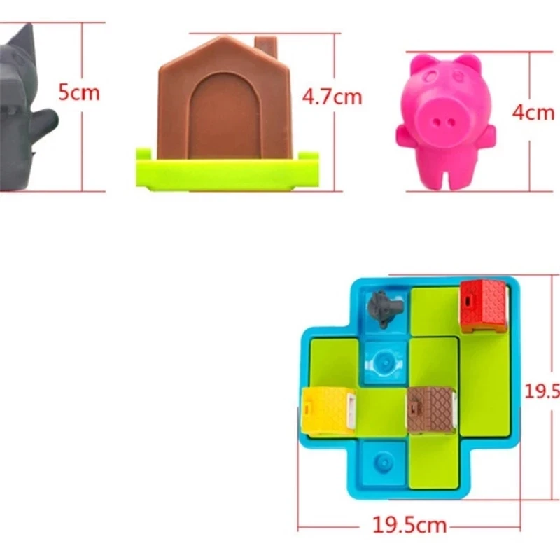 

Hot Child Smart Hide&Seek Board Games Three Little Piggies 48 Challenge with Solution Games IQ Training Toys For Children Gift
