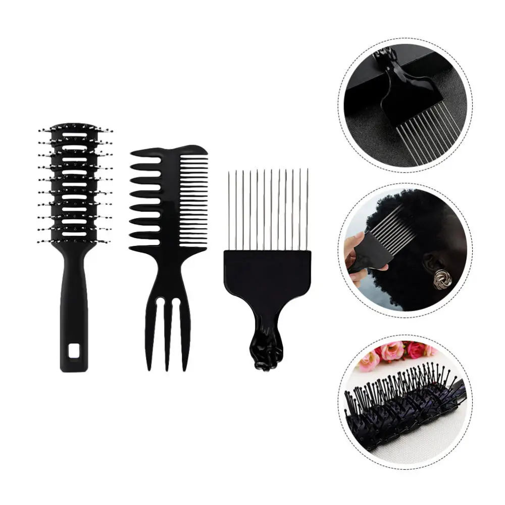

3Pcs Retro Hairdressing Combs Hair Styling Wide Tooth Combs Chic Hair Combs