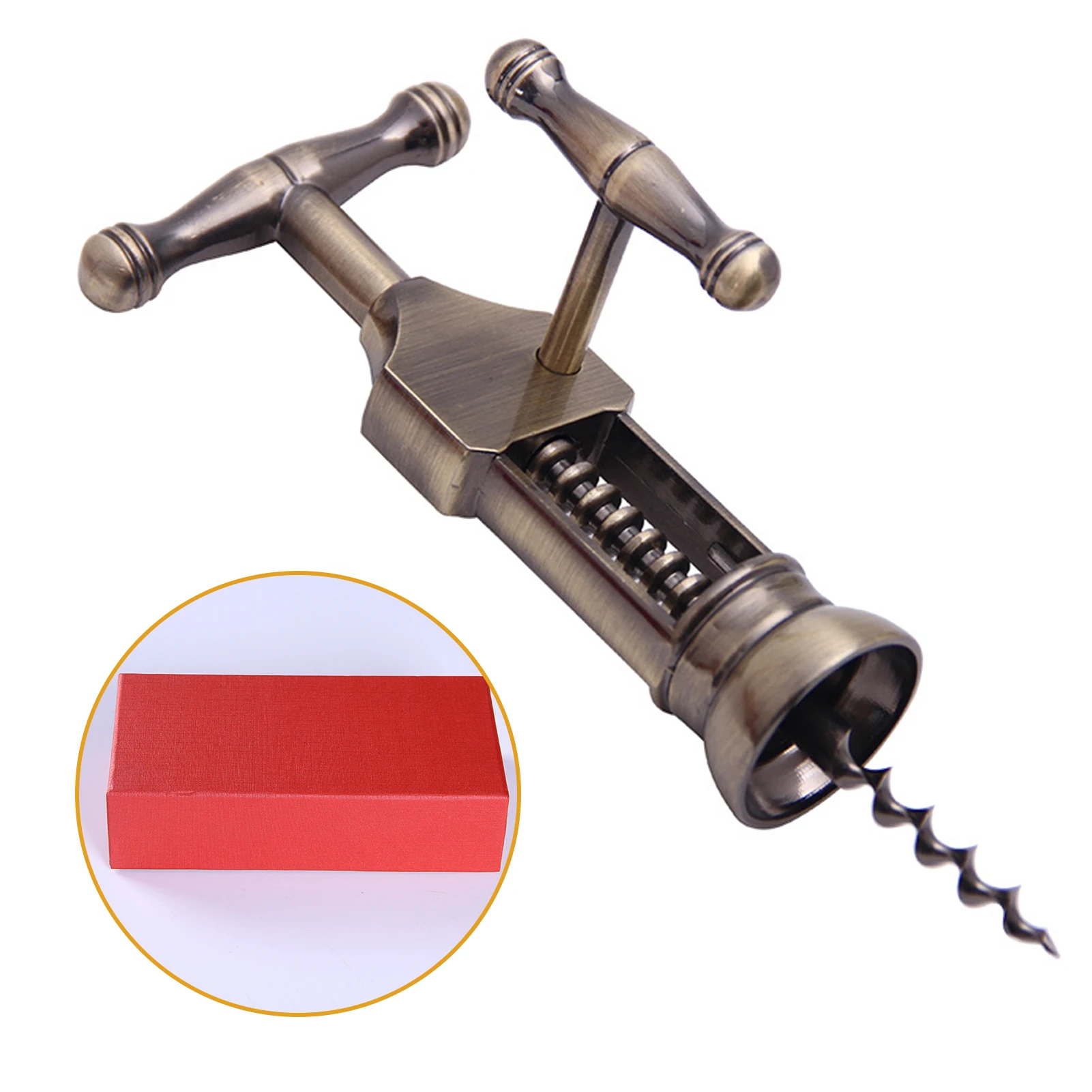 

Hot Retro Wine Bottle Opener Portabe Zinc Alloy Corkscrew for Kitchen Supplies Gift
