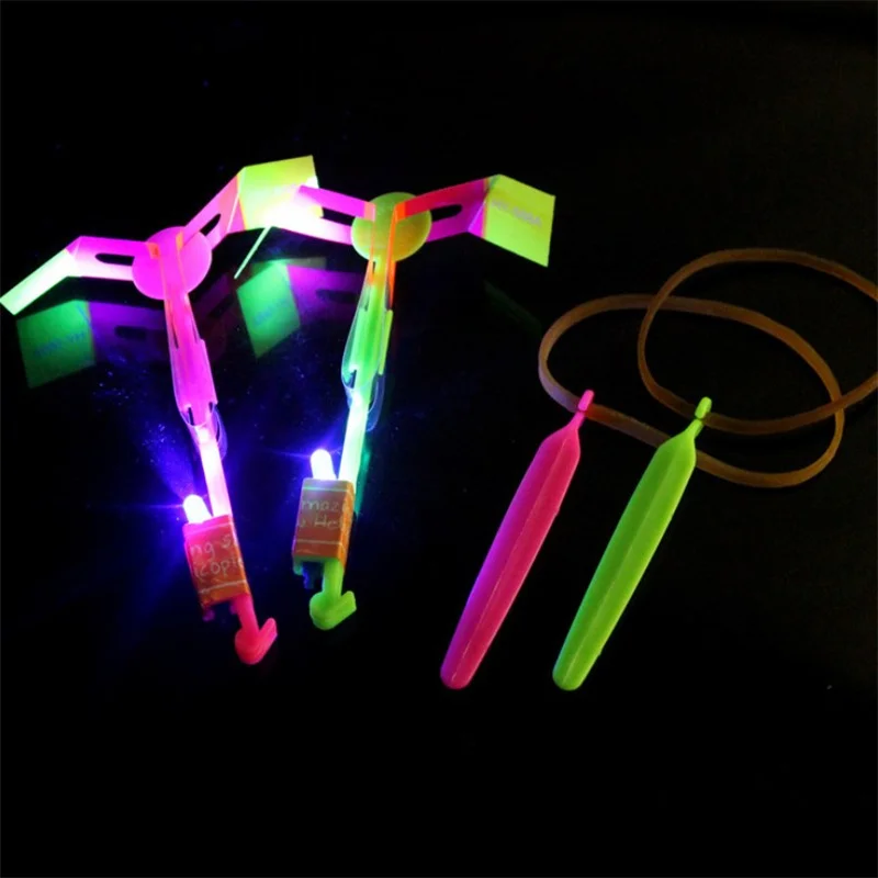 25 шт./лот светодиодная стрела летающие игрушки уличные забавные виды спорта для
