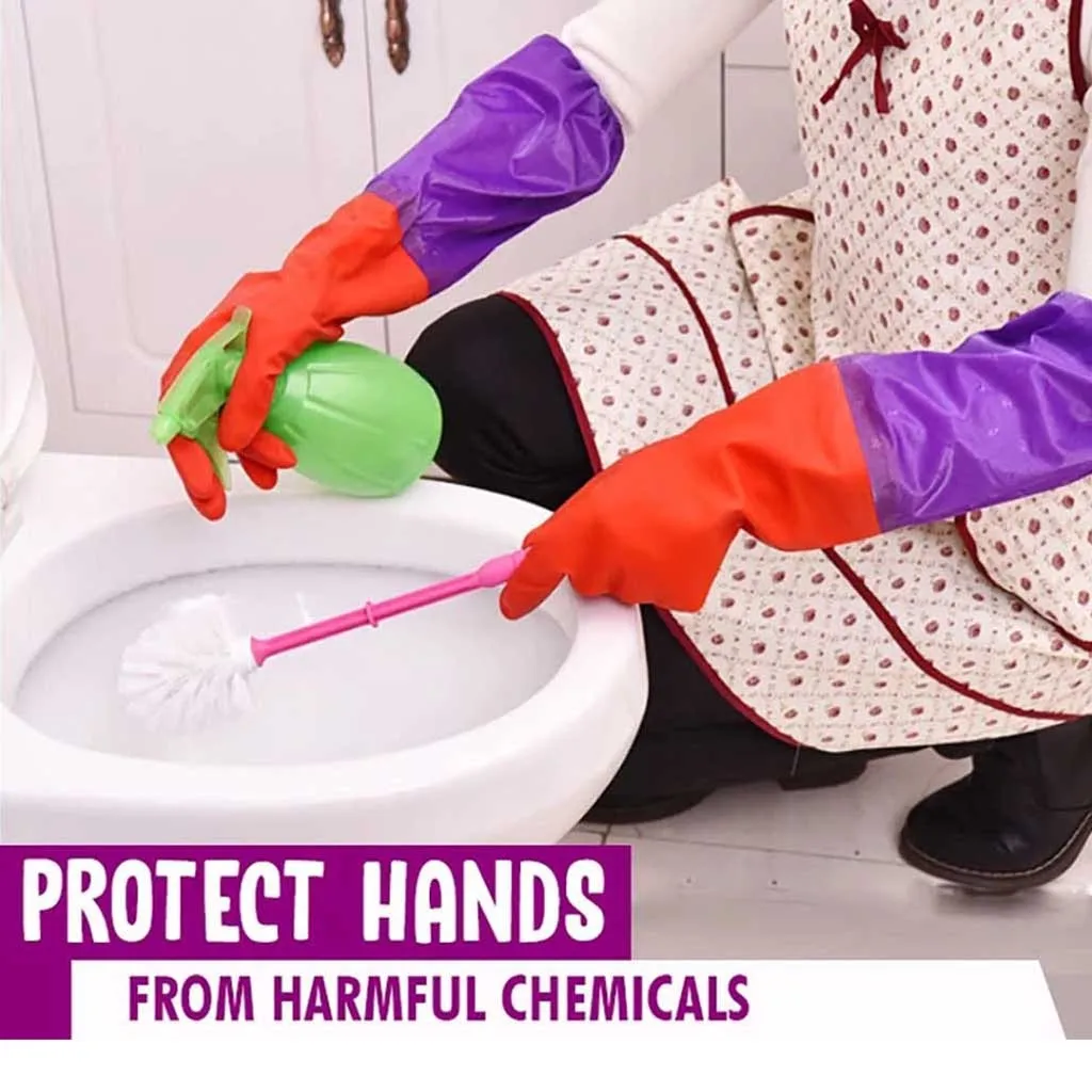 35 @ сохраняющие тепло резиновые перчатки с длинным рукавом красные кухонные