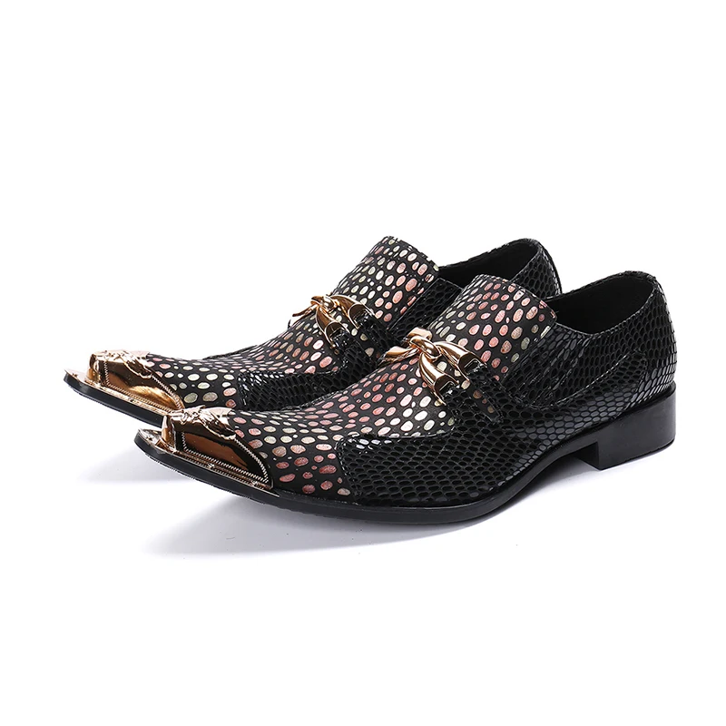 Мужская модная обувь для вечеринок с принтом в горошек удобные слипоны из