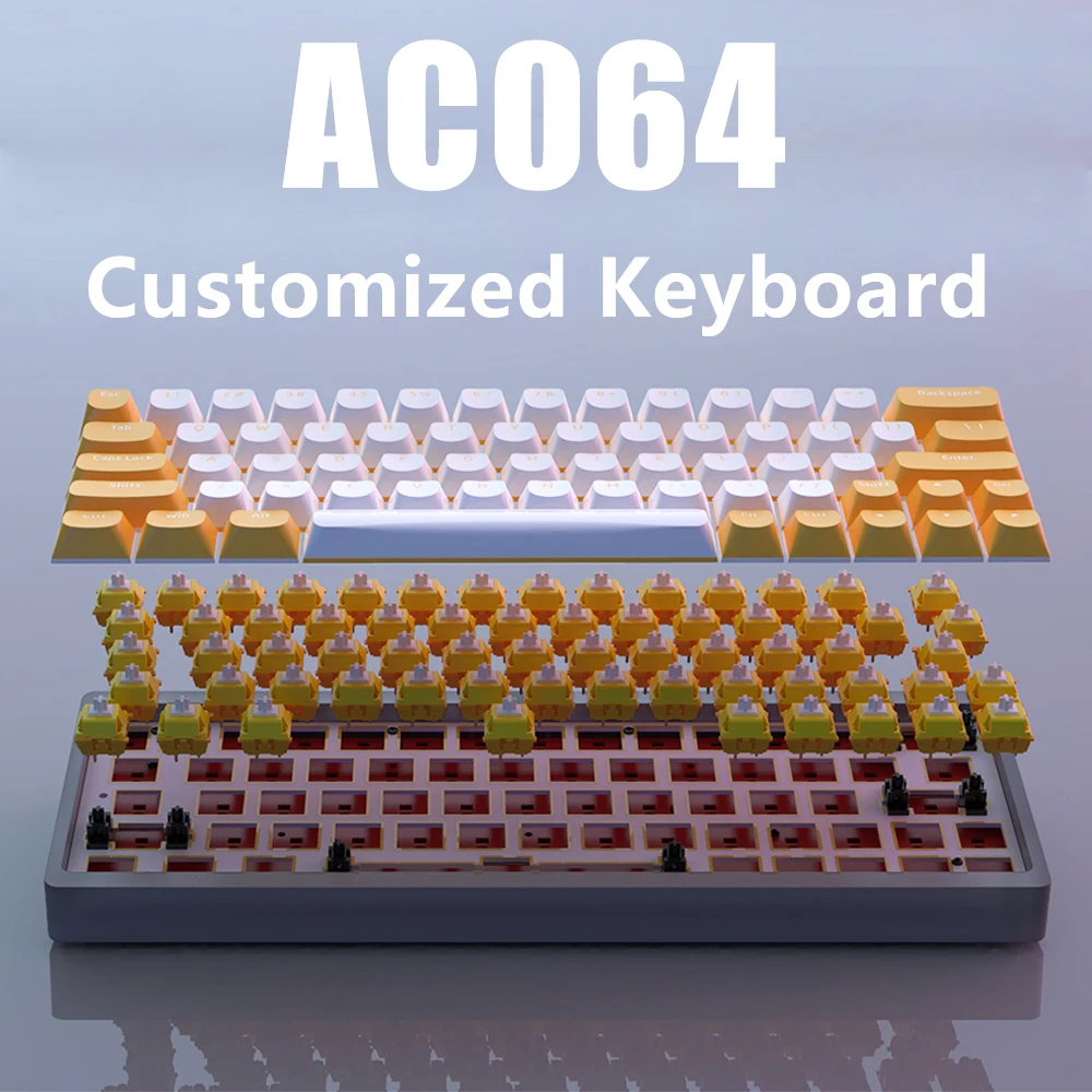 

Клавиатура AJAZZ AC064 механическая, Bluetooth, 64 клавиши, RGB