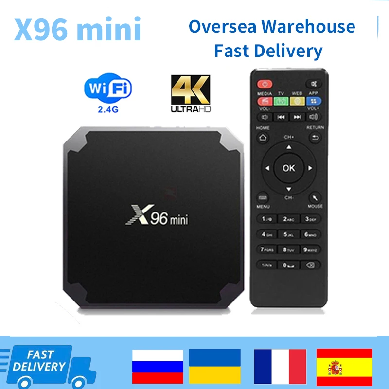 ТВ приставка X96 mini Android 9 0 Amlogic S905W 2 + 16 ГБ 4 ГГц Wi Fi 1080p 4K|ТВ-приставки и медиаплееры| |