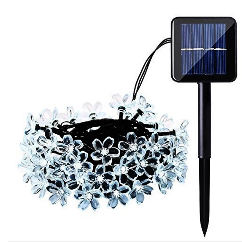 Светодиодная лампа на солнечной батарее садовая Водонепроницаемая гирлянда с
