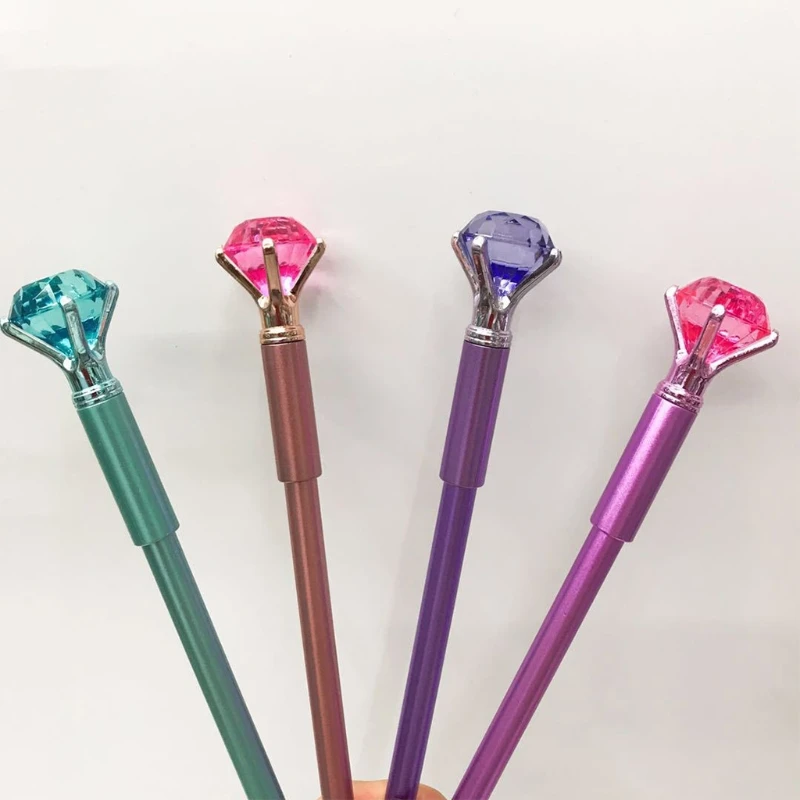 

48Pcs/Set Kawaii Diamond Gen Pens Magical Crystal Ball Pen 0.5mm Black Ink Color MOLB