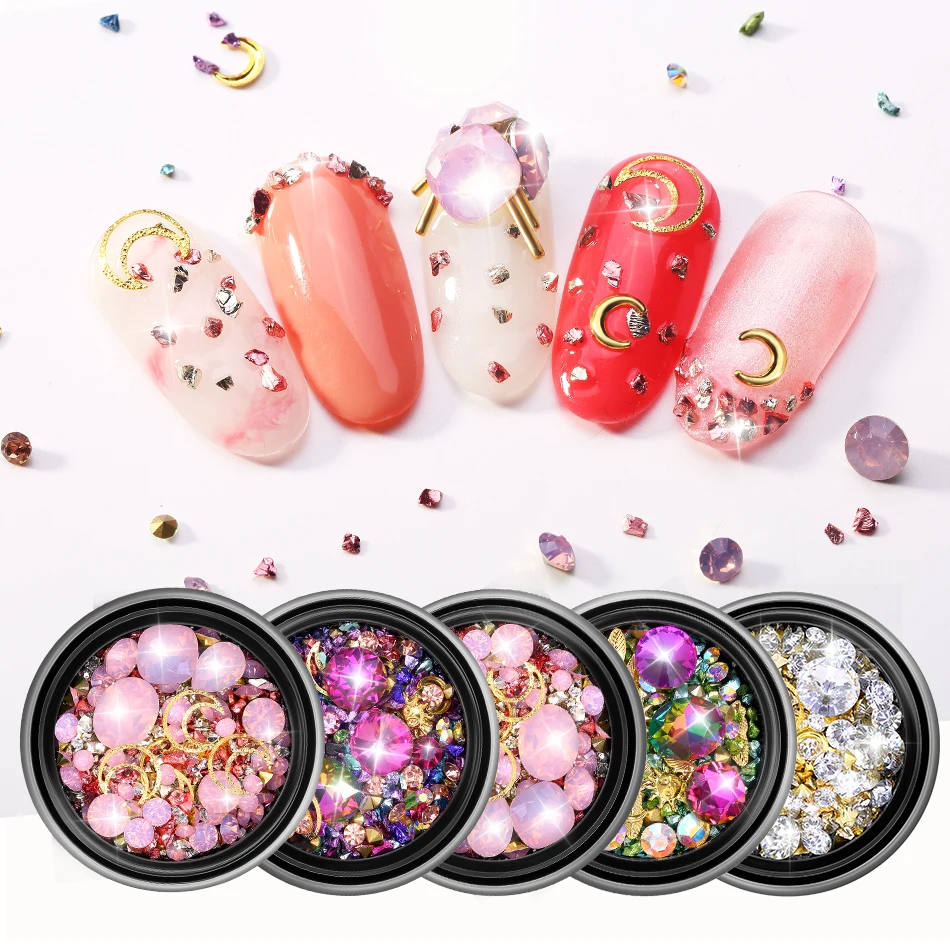 Красочные Стразы ViiNuro для ногтей бриллианты камень смесь геля искусство 3D
