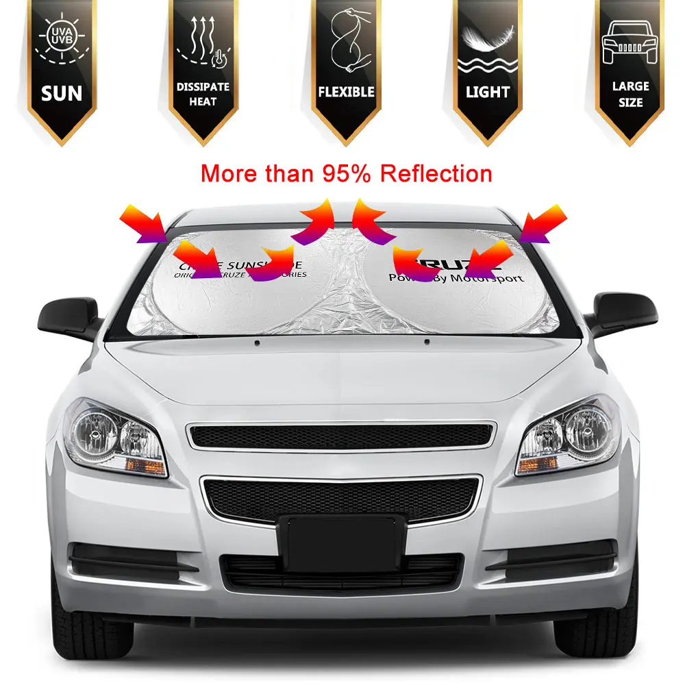 

Car Windshield Sun Shade Cover For Chevrolet Cruze Lacetti Spark Sonic Captiva Aveo SS Trax Camaro Accessories Anti UV Reflector