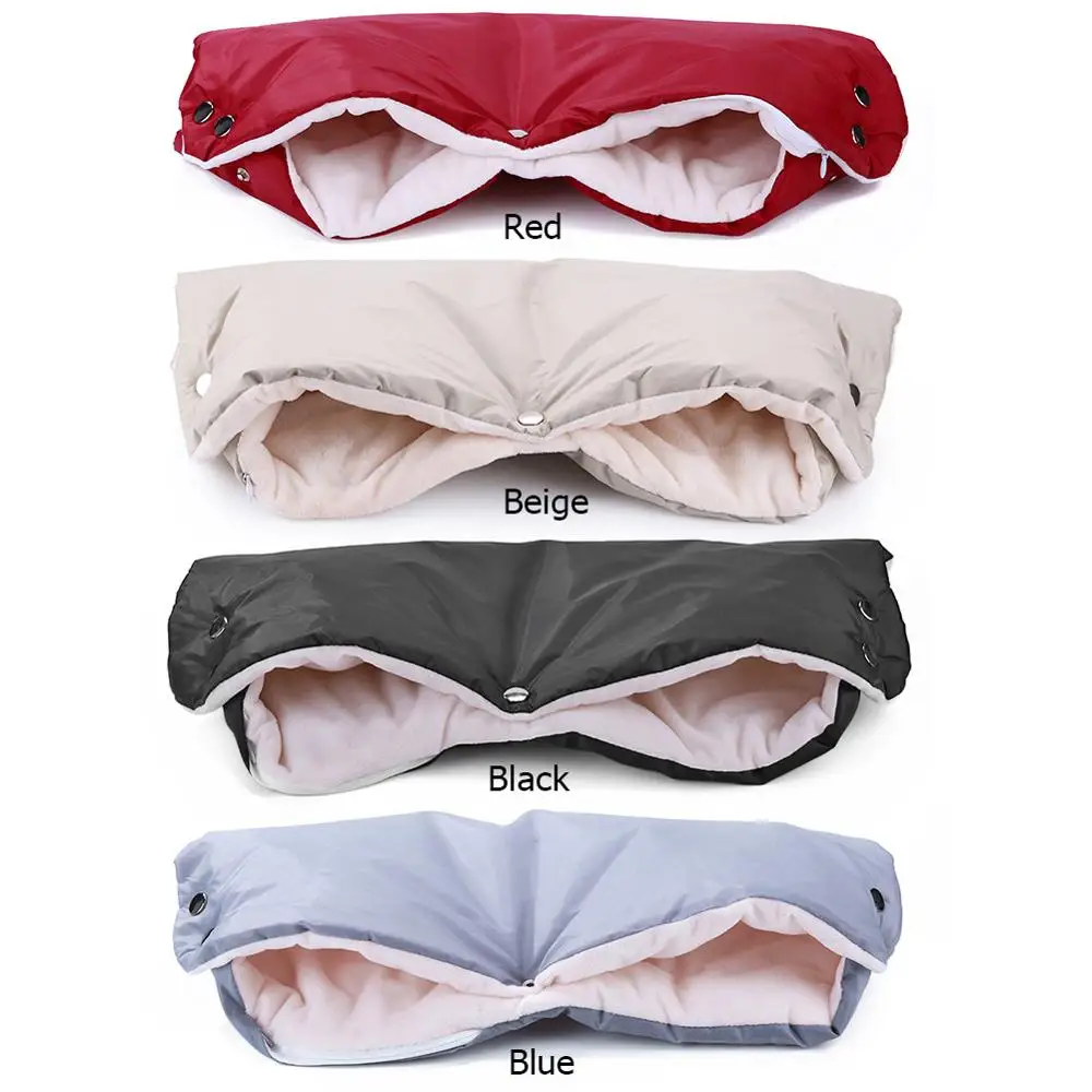 Winter Warm Baby Stroller Gloves Waterproof Pushchair Hand Muff Pram Mitten Accessory Buggy Clutch Cart Thick Fleece | Мать и ребенок