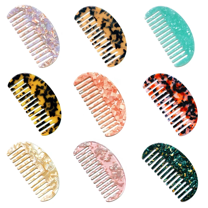 

Korean Fashion Acetate Anti-static Massage Hair Combs Colorful Hairdressing Comb Hair Brush For Women Girls Hair Styling Tool