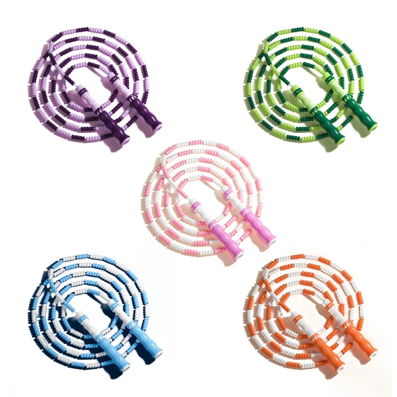 

Jump Rope Soft Beaded Segment Skipping Rope Tangle-Free Adjustable Fitness Workout and Weight Loss Jump Ropes