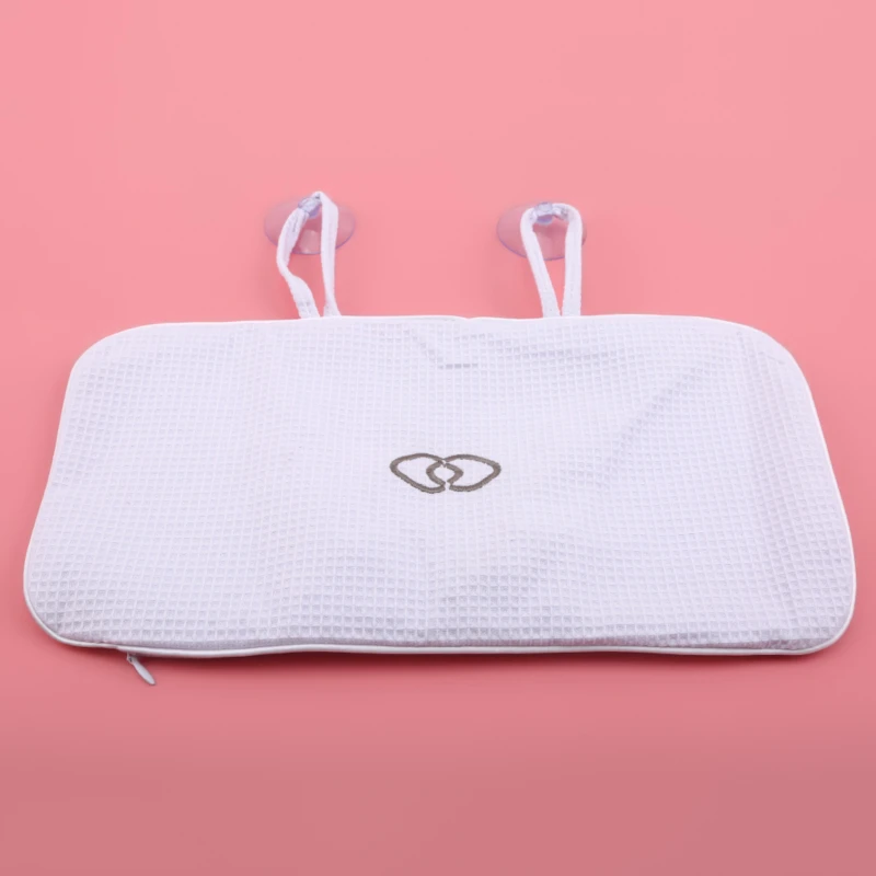 Дышащая сетчатая подушка для ванной с присосками дома и путешествий надувная шеи