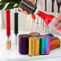 304 stylish stainless steel bottle opener home bar convenient automatic beer multi color bottle opener kitchen tool