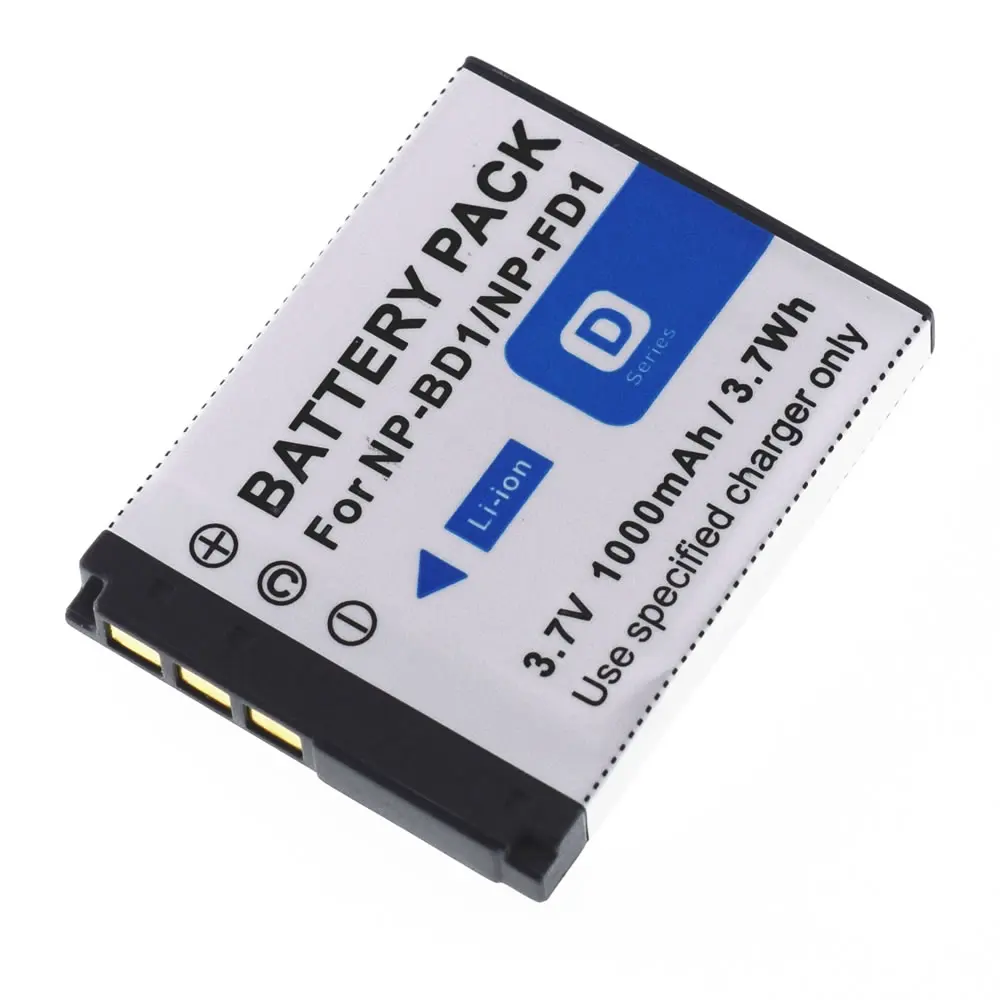 Battery + Home&ampCar Charger for Sony NP-BD1 NPFD1 | DSC-T200 /T300 /T500 /T700/ T900/ TX1 Электроника