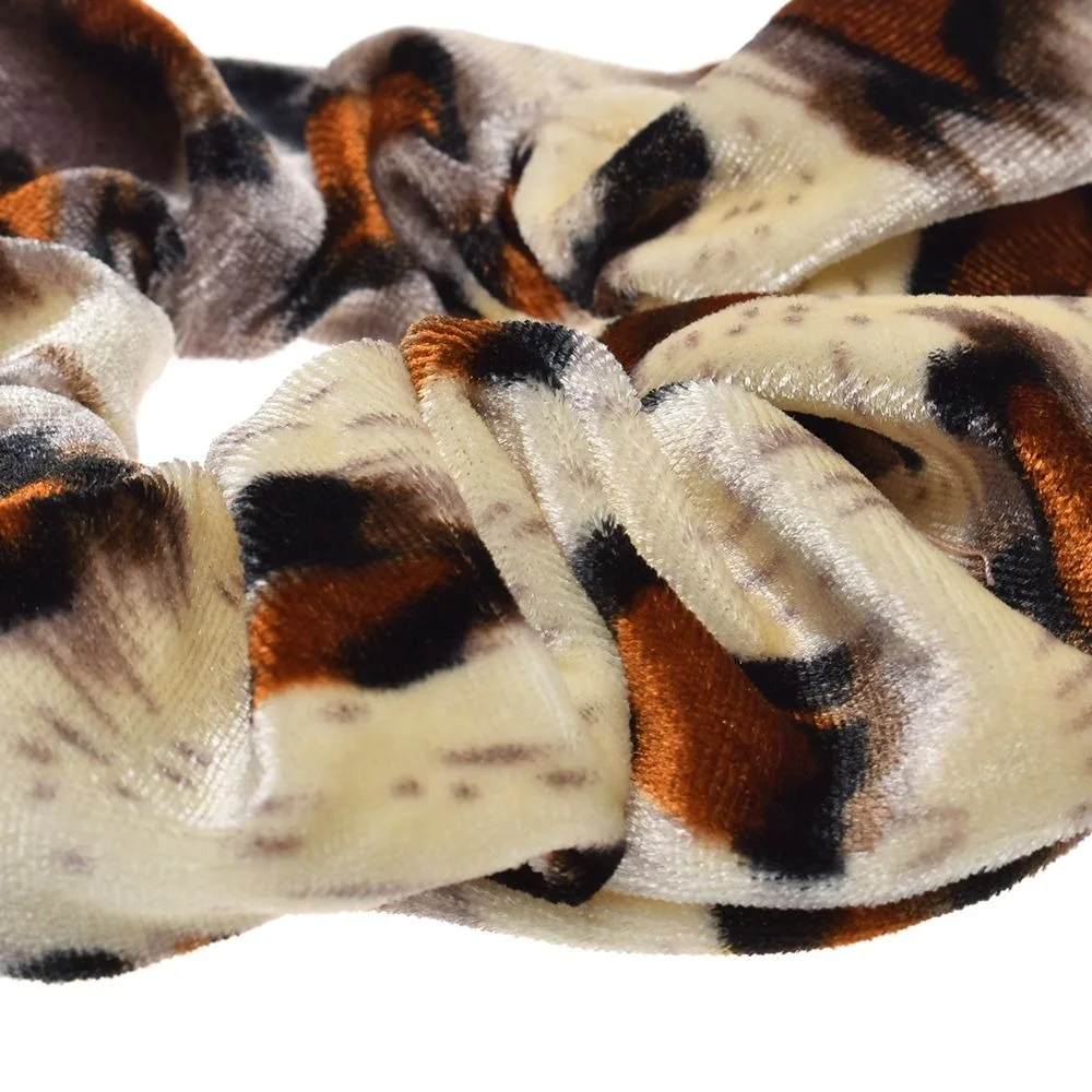 Женские бархатные резинки для волос модные леопардовые фиксации хвостиков