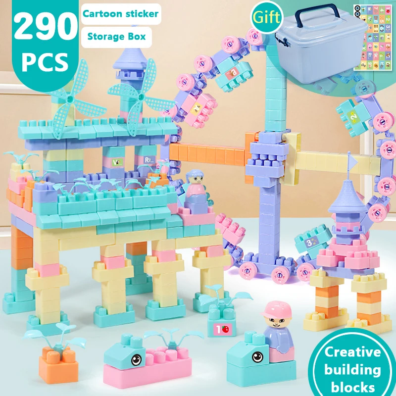 220-430 шт замок мечты строительные блоки городской дом крыша большая частица