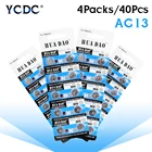 40 шт.4 карты Ag13 оптом A76 A76 303 357 Gs14 Lr44 Sr44 Кнопочная батарея L1154 LR1154 LR44 MS76 PX675A щелочная батарея