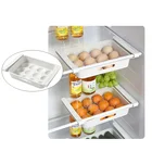 Ящик для хранения продуктов на холодильник, органайзер с разделителем для свежести продуктов, контейнер для яиц для кухни, органайзер, экономия места, подвесная полка, держатель
