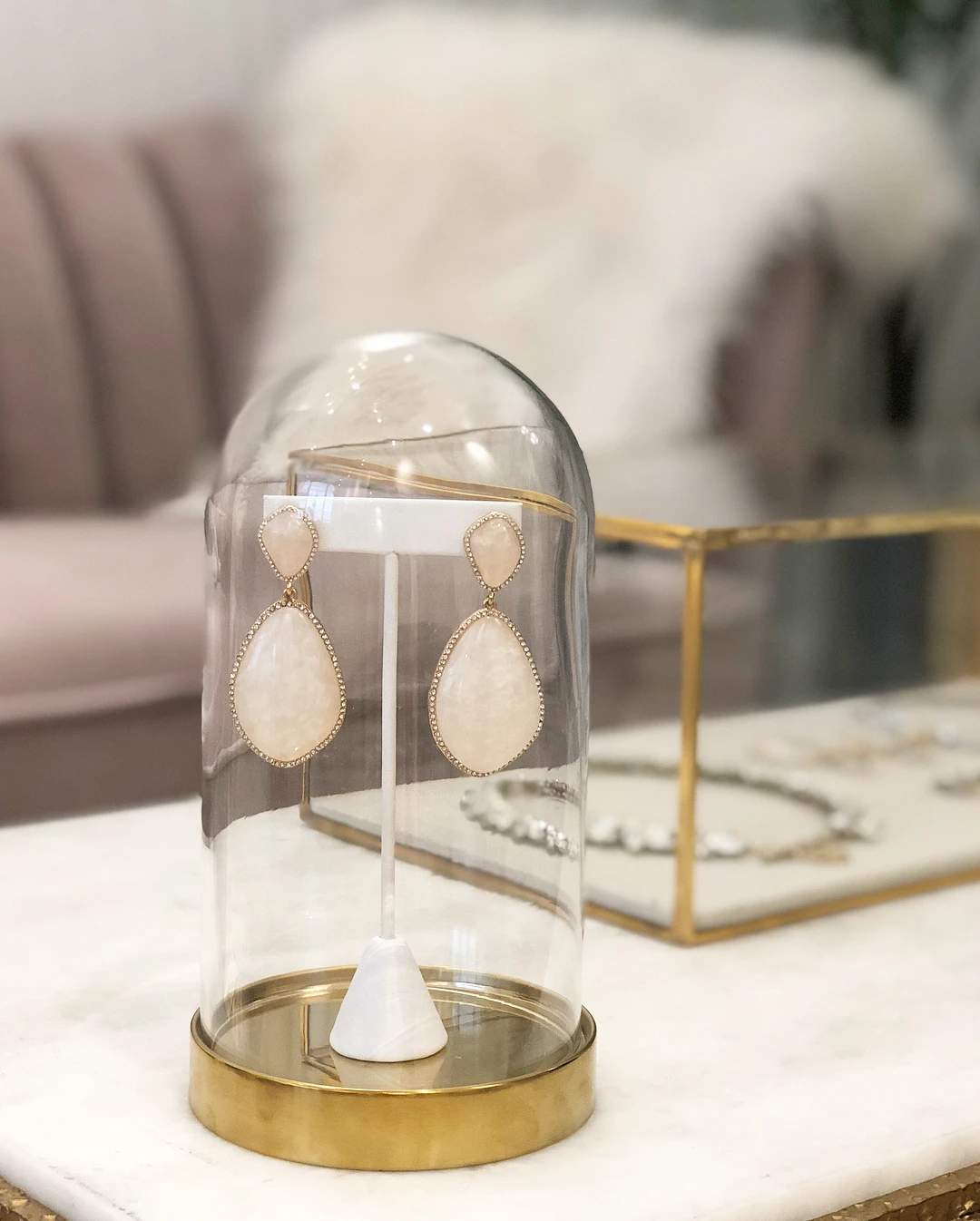 Модные корейские серьги капельки из сплава женские массивные с кристаллами