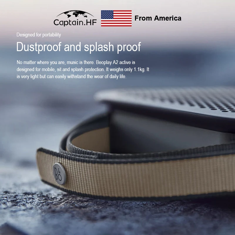 Активный портативный Bluetooth динамик с влагозащитой и защитой от пыли US Captain Be oplay