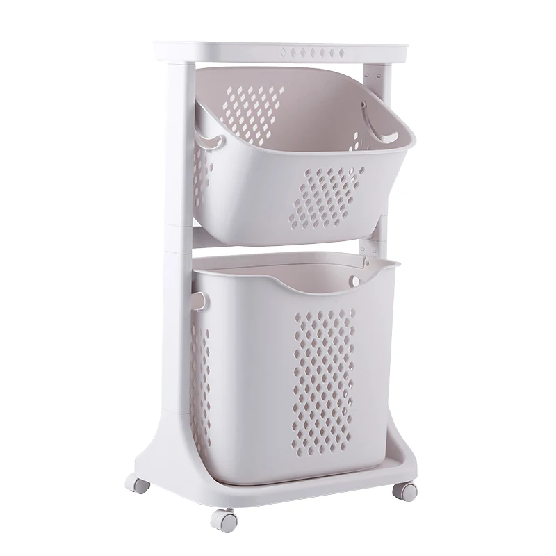 

Multilayer Clothes Storage Baskets Large Capacity Creative Bathroom Laundry Basket Plastic Home Organization and Storage S6S