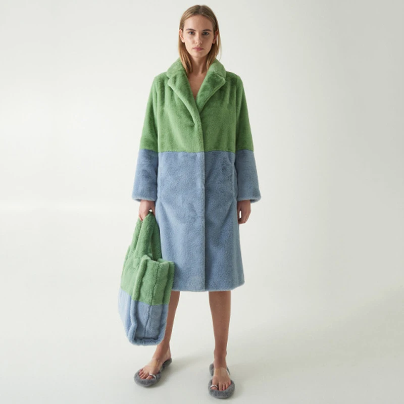 Зимнее женское пальто 2020 тонкий Повседневная одежда в стиле пэчворк С полосатой